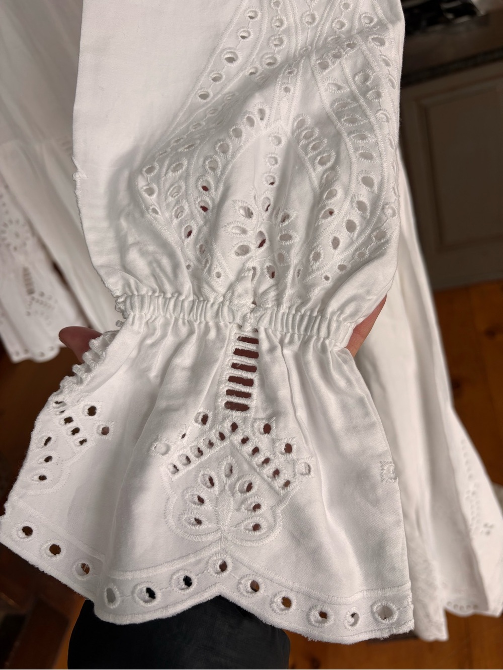 THE KOOPLES White Broderie Anglaise Maxi Dress NWT French 3 MSRP $495 - Picture 14 of 17